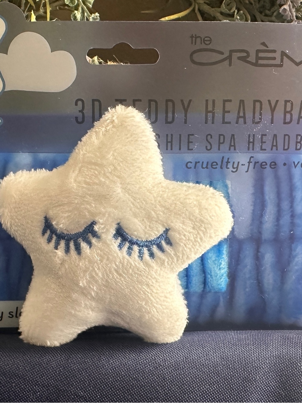 The Crème 3D Teddy Star Plush Headband BN